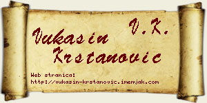 Vukašin Krstanović vizit kartica